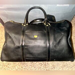 Dunhill leather duffel bag 17”x12” - super clean like new - no call out